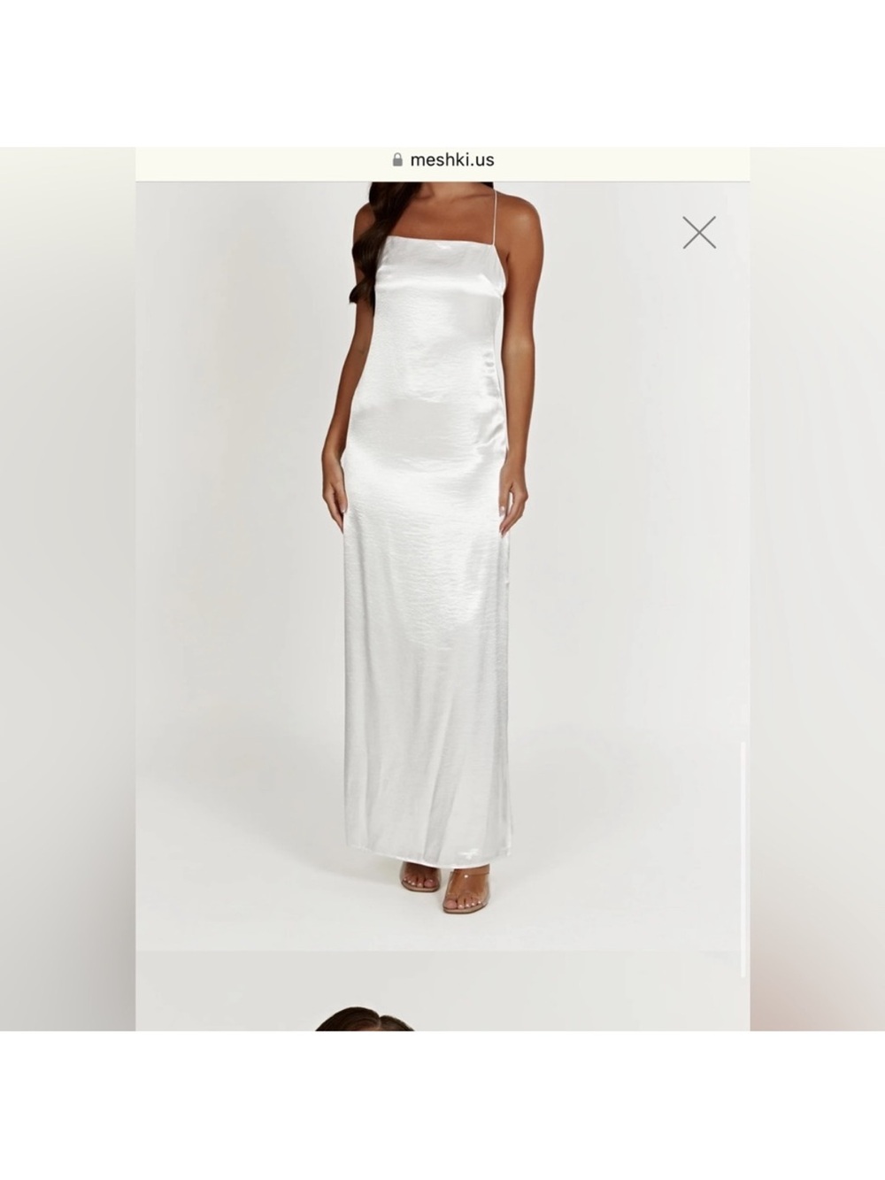 Open back satin dress